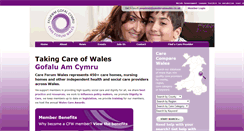 Desktop Screenshot of careforumwales.co.uk
